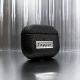 Tapper's luxurious black genuine cow leather AirPods case protects and elevates the look of your AirPods. The luxurious, protective case for AirPods with a metal logo plate colored in silver steps up your AirPods game. The next must-have high end protective Apple AirPods accessory in real leather with metal details. Compatible with AirPods (3rd generation). Designed in Sweden by Tapper. Free Express Shipping at gettapper.com